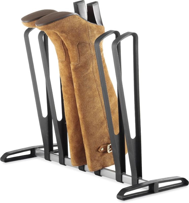 Photo 1 of  3 Pair Boot Rack - Adjustable Heavy Duty Frame - Black
