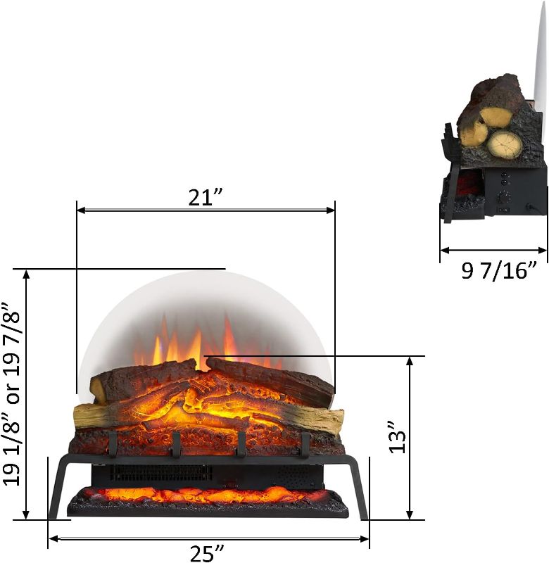 Photo 1 of 
LegendFlame 25" W Free Standing  Fireplace Log Set (EF484), Fireplace Insert,