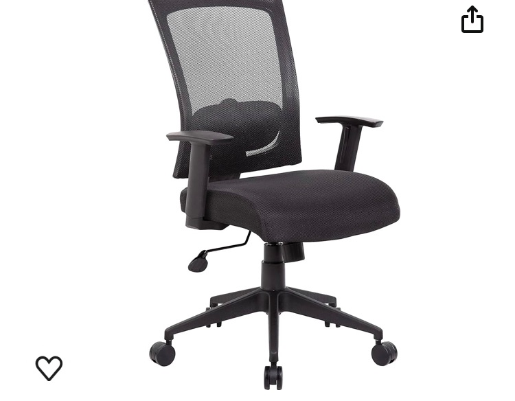 Photo 1 of Boss Office Products Mesh Back Task Chair in Black