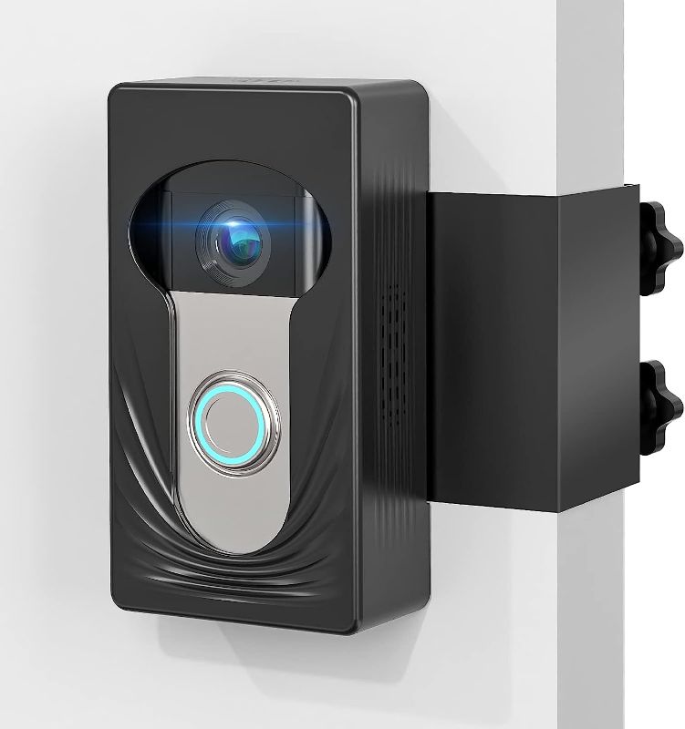 Photo 1 of **New Open**Trushome Doorbell Mount for Ring/Blink/Eufy Wireless Video Doorbell, Compatible with Ring Doorbell 4/3/2/1, No Drill Anti Theft Doorbell Mount Camera Mount with Double Screw Fixing, Black