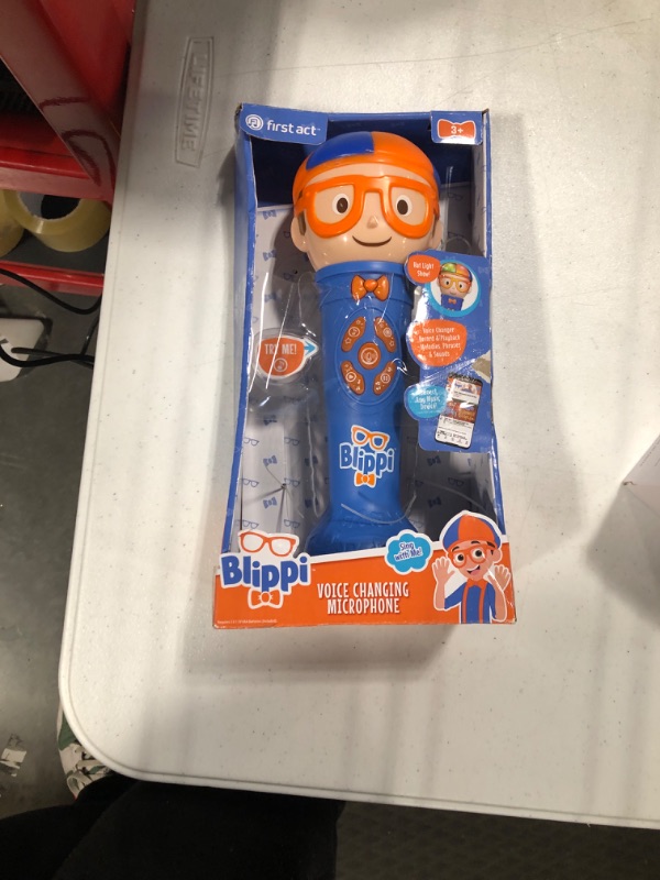 Photo 2 of Blippi Voice Changing Microphone, 8.5-Inch - Lights and Sounds - Features Voice Recording and Voice Changer - Sing Along to Built-in Music Clips Phrases - Music Fun - Ages 3+