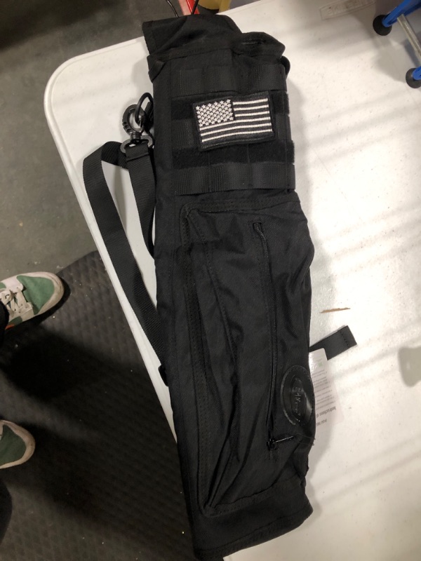 Photo 1 of KRATARC Archery Multi-Function Back Arrow Quiver with Molle System Shoulder Arrows Holder Hanged Target Shooting Quiver for Arrows Black (For Right-handed)