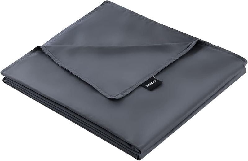 Photo 1 of ZonLi 80''x87'' Dark Grey Duvet Cover, Oeko-tex Certified Cotton,King Size Removable Duvet Cover for Weighted Blanket
