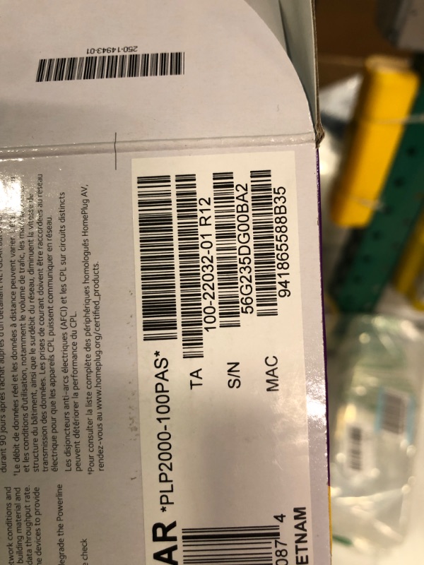 Photo 1 of **New Open**NETGEAR Powerline adapter Kit, 2000 Mbps Wall-plug, 2 Gigabit Ethernet Ports with Passthrough + Extra Outlet (PLP2000-100PAS) 2 Gbps Kit with Extra Outlet