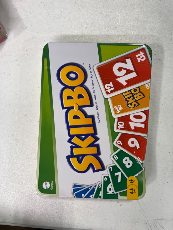 Photo 3 of Mattel Games Skip Bo Card Games, for Adults and Family Night, Kids and Adult Games, 2 to 6 Players Storage Tin Box (Amazon Exclusive)