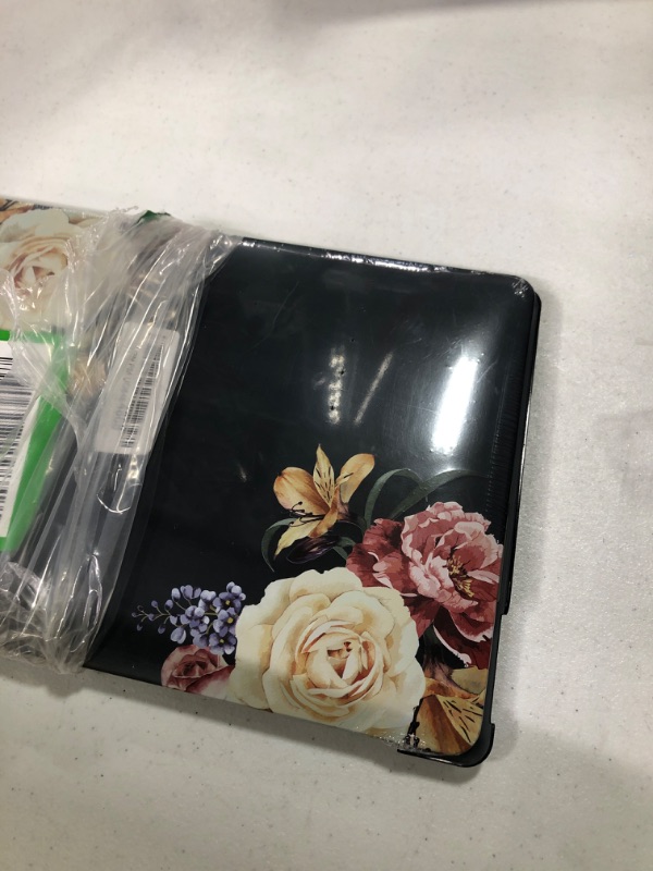 Photo 2 of EkuaBot Black Peony MacBook Pro 13 inch Case & Transparent Keyboard Cover(A2338 M1/A2289/A2251, 2020 Release), Hard Shell Case Only Compatible Newest MacBook Pro 13.3
