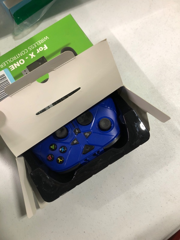 Photo 3 of Gina Joyfurno Wireless Controller, Game Controller Compatible with Xbox ONE/ONE X/S, Xbox Series X/S, PS3, PC-Windows 7/8/10/11, Gamepad Built-in Dual Vibration, 2.4GHz Connection (Programmable-Blue)