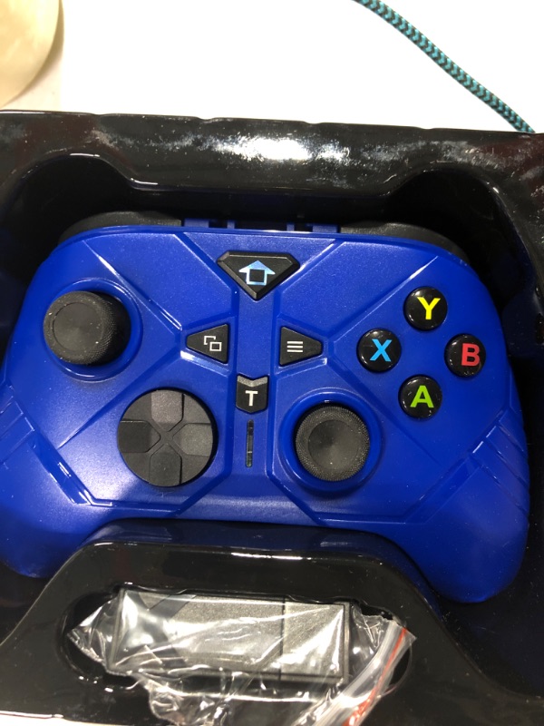 Photo 1 of Gina Joyfurno Wireless Controller, Game Controller Compatible with Xbox ONE/ONE X/S, Xbox Series X/S, PS3, PC-Windows 7/8/10/11, Gamepad Built-in Dual Vibration, 2.4GHz Connection (Programmable-Blue)