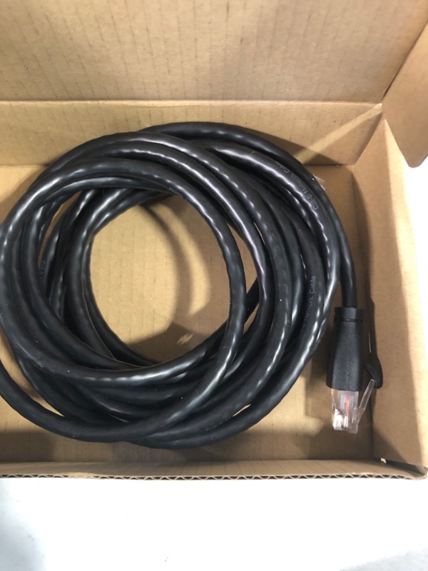 Photo 2 of Amazon Basics RJ45 Cat-6 Ethernet Patch Internet Cable - 10 Foot (3 Meters), Black 10 Foot 1-Pack Cable