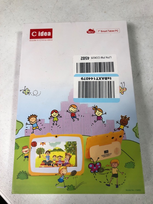 Photo 2 of C idea Tablet for Kids Age 3-7,Android 12 Kids Tablet for Toddler,7" Children Tablet with Case/WiFi/Dual Camera/32gGB+32GB Expanded/HD IPS Safety Eye Protection for Boys and Girls Gift Yellow