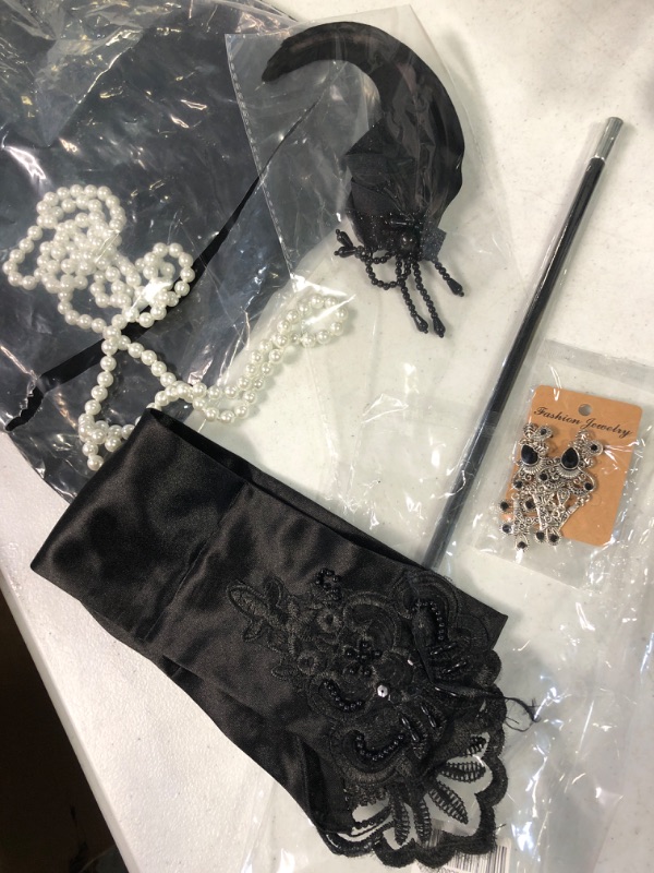 Photo 3 of 1920s gatsby accessories set for women Flapper Costume 1920s party set 1920s-a03