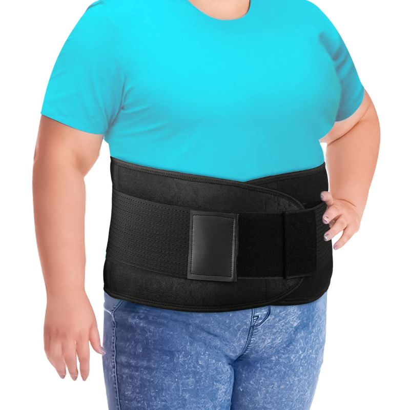 Photo 1 of Back Brace for Lower Back Pain - Lumbar Support Relief for Back Pain, Sciatica, Herniated Disc, Scoliosis and more - Adjustable Support Straps - Lower Back Belt for Women and Men 5XL(65 - 76 ")