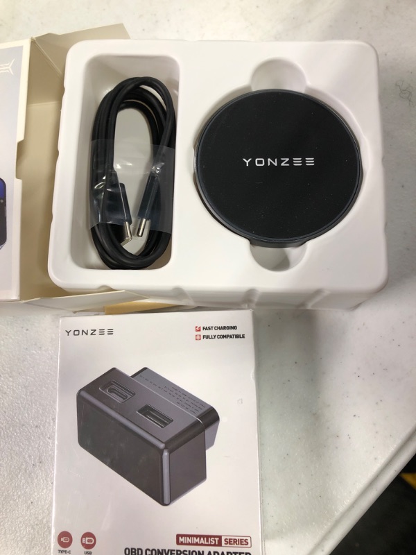 Photo 4 of YONZEE Phone Mount for Tesla Model Y/3 Fits MagSafe Strong Magnetic Cell Phone Car Holder, HandsFree Wireless Phone Charger Car Mount Dashboard Vent Stand for All Phone Tesla Model Y/3 Accessories