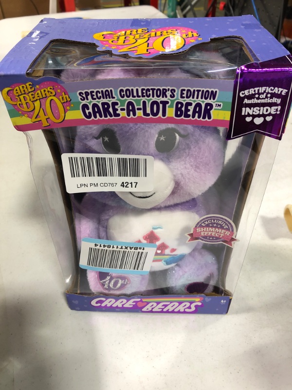 Photo 2 of Care Bears New 2022 14" Plush - 40th Anniversary Care-a-Lot Bear - Soft Huggable Material! Care-A-Lot Bear - 40th Anniversary