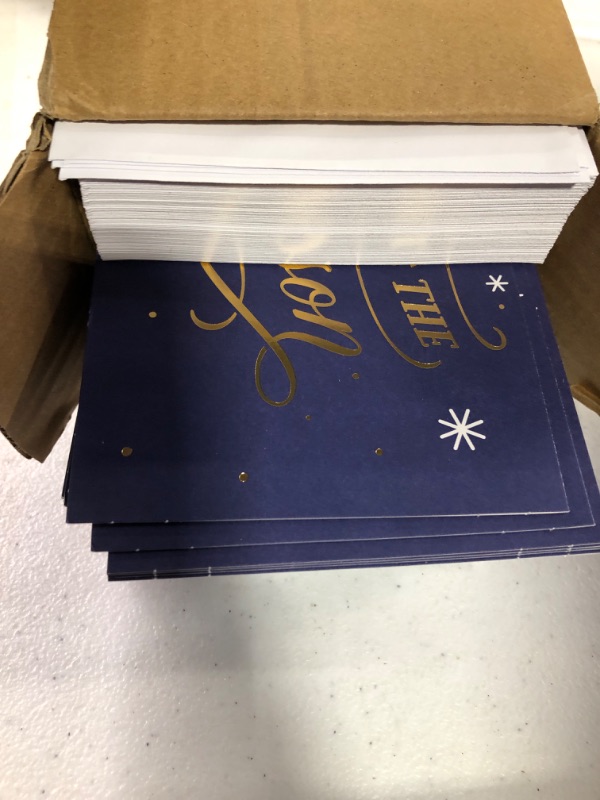 Photo 3 of Hallmark Boxed Christmas Cards Assortment, Blue and Gold Holidays (6 Designs, 72 Cards with Envelopes) Elegant Blue and Gold Holiday Card Assortment