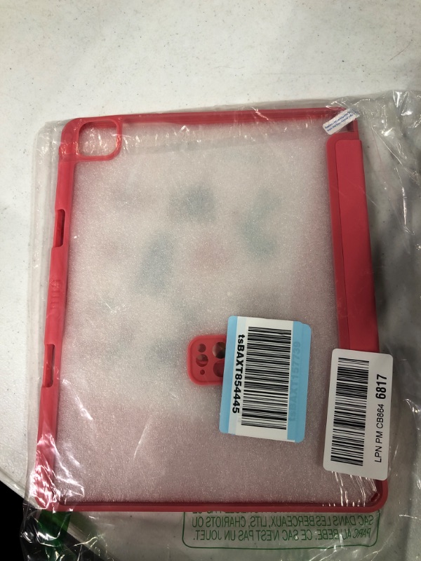 Photo 1 of **USED** Soke Ultra Hybrid Case for iPad Pro 12.9 Inch (6th/5th/4th/3rd Generation, 2022/2021/2020/2018) - Pencil Holder + Auto Sleep/Wake + Camera Protection, Transparent Shockproof Back Cover, Watermelon