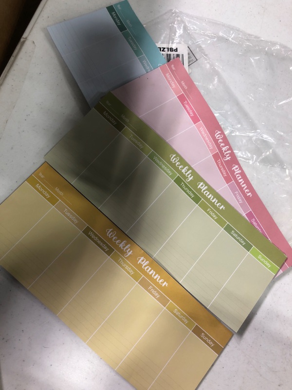 Photo 1 of 120 Sheets Weekly Planner Notepad Tear off Weekly Planning Pad Weekly to Do List Notepad Weekly Schedule Pad Weekly Calendar for Planner Habit Tracker Reminder Studying Office School Supplies