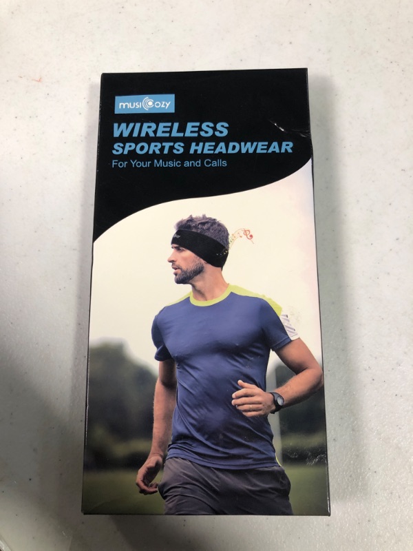 Photo 1 of MUSICOZY Sleep Headphones Bluetooth Headband, Sports Wireless Earphones - Sweat Resistant Earphones, Sleeping Headphones with Ultra-Thin HD Stereo Speakers Perfect for Side Sleepers Insomnia, Workout Black