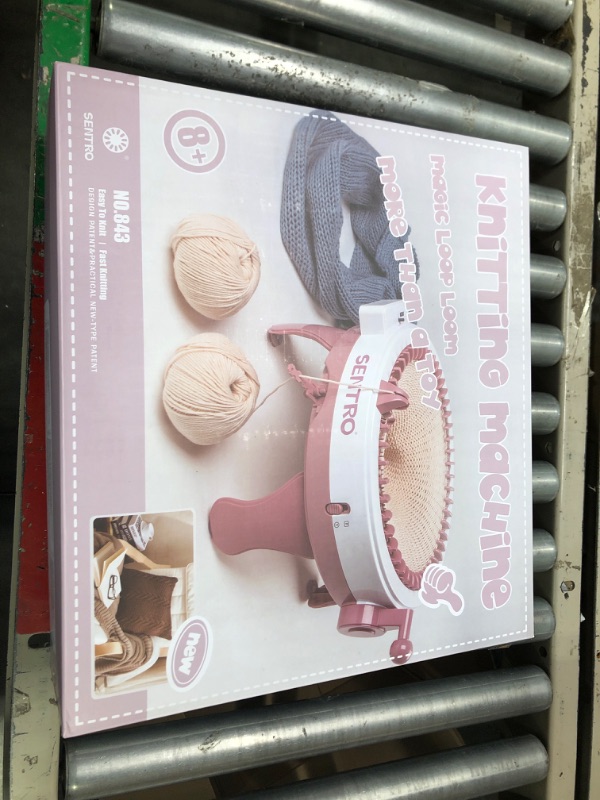 Photo 1 of  ** MISSING A LEG ** Knitting Machine/Knitting Machine 48 Needles Knitting Looms & Boards with Needle Arranging Device/Smart Weaving Loom Knitting with Row Counter Double Knitting Machines for Adults or Kids (with Wool)