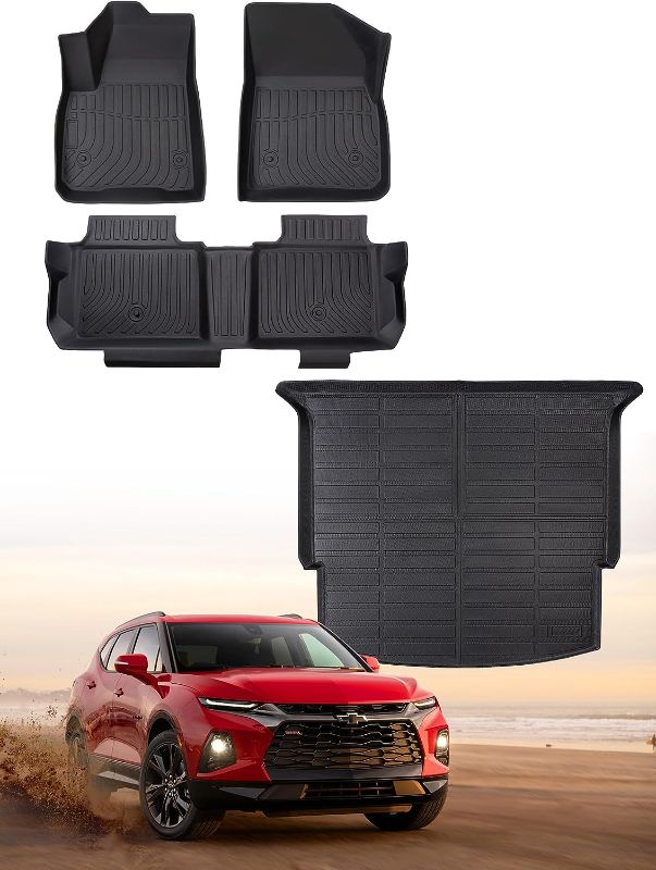 Photo 1 of  Floor Mats  All Weather Rubber Car Mats Set Accessories (Not Fit for The Trunk with Track Sliding) - 4PCS