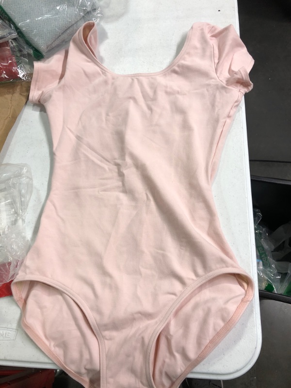 Photo 2 of Capezio Women's Classic Short Sleeve Leotard Medium Pink