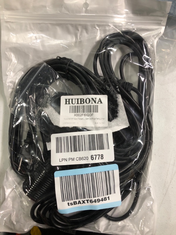 Photo 2 of 2-Pack Plug in Pendant Light, HUIBONA 15FT Vintage Hanging Lantern Light Cord E26/E27 Socket, Black Pendant Light Kit with in-Line On/Off Switch and Lampshade Ring Black-15FT