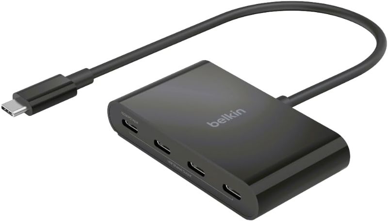 Photo 1 of Belkin Connect USB-C™ to 4-Port USB-C Hub, Multiport Adapter Dongle with 4 USB-C 3.2 Gen2 Ports & 100W PD with Max 10Gbps High Speed Data Transfer for MacBook, iPad, Chromebook, PC, and More