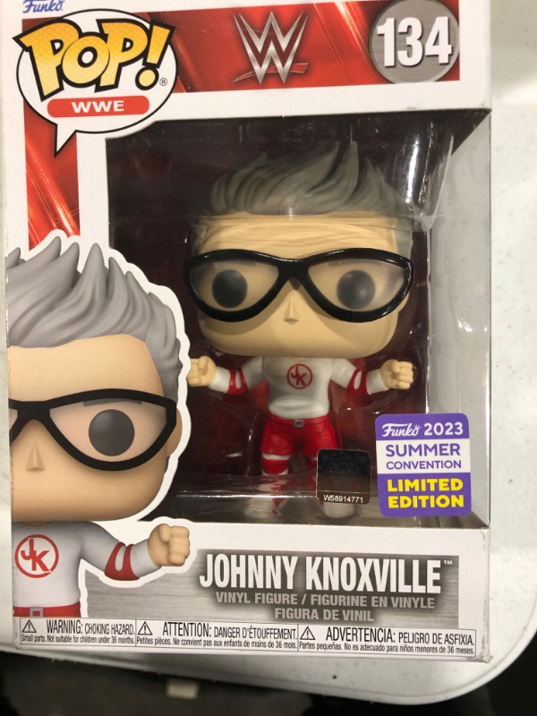 Photo 2 of Funko Pop! WWE: Johnny Knoxville - 2023 Summer Convention Exclusive
SMALL DAMAGE ON BOX