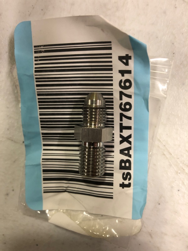Photo 1 of AC PERFORMANCE Male M10 x 1.25 Metric Thread to -3 AN Flare Adapter Stainless Steel 3AN to M10x1.25 flare to metric