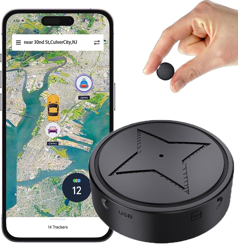 Photo 1 of GPS Tracker for Vehicles, Strong Magnetic Car Vehicle Tracking Anti-Lost, No Monthly Fee, No Subscription, Multi-Function GPS Mini Locator with Free App, 2024 Upgraded 