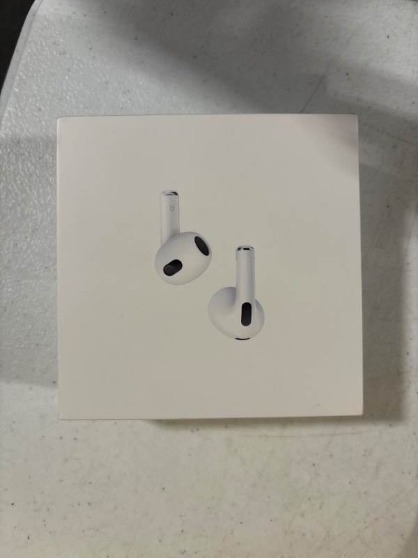 Photo 1 of Apple AirPods (3rd Generation) Wireless Ear Buds, Bluetooth Headphones, Personalized Spatial Audio, Sweat and Water Resistant, Lightning Charging Case Included, Up to 30 Hours of Battery Life
