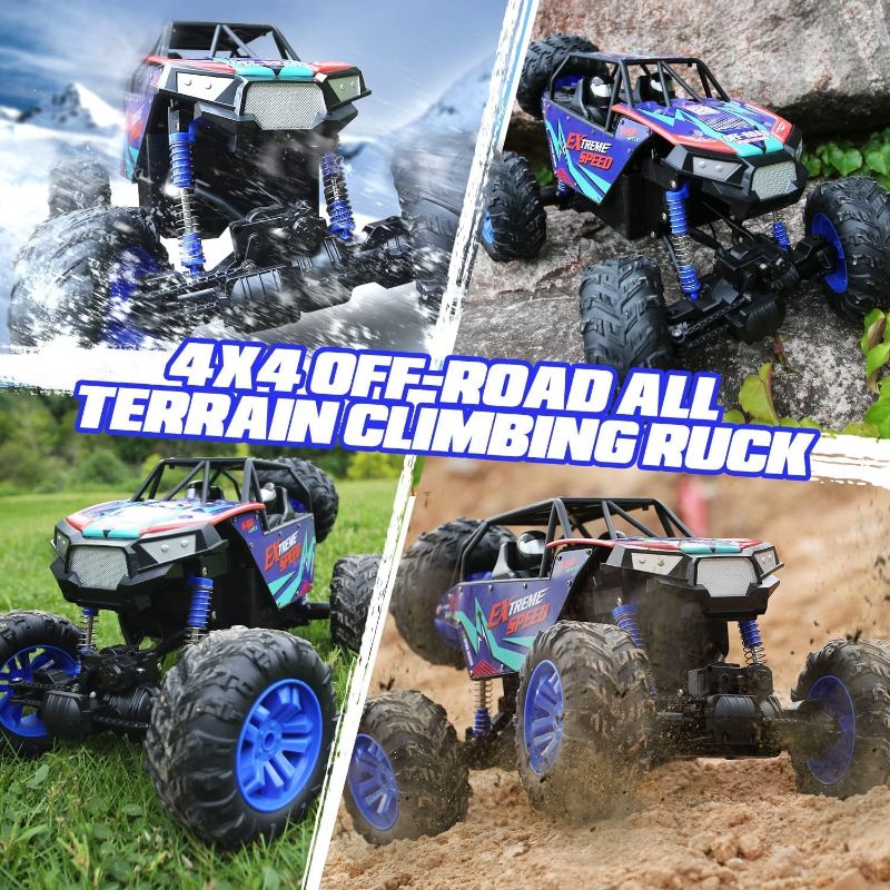 Photo 2 of ***FOR PARTS ONLY***

DE60 Large 1:8 Scale Upgraded RC Cars Remote Control Car for Adults Boys, Off Road Monster Truck with Realistic Sound, 2.4Ghz 4WD Rock Crawler Toy All Terrain Climbing, 2 Batteries 