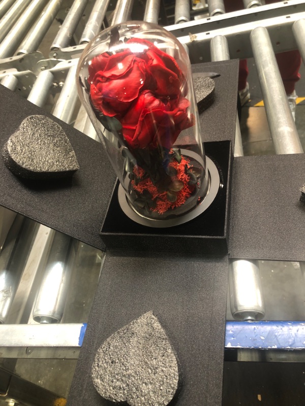 Photo 4 of **roses wilted &needs 3 AAA batteries** Valentines Day Flowers Rose Gifts for Women Preserved Rose in Glass Dome Forever Real Roses Birthday Gifts for Women Mom Best Friend Girlfriend Wife Grandma,Red Roses Gifts for Her