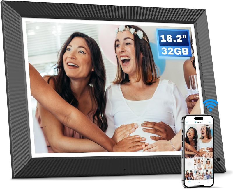 Photo 1 of Arktronic 16.2 Inch Extra Large Digital Picture Frame 32GB, WiFi Electronic Photo Frame 1258 * 930 IPS HD Touch Screen, Send Photos via App/Email from Anywhere, Gift for Grandparents