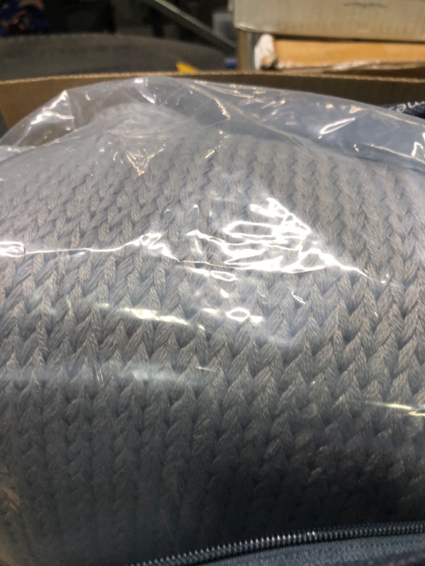 Photo 1 of **USED** Guohaoi Knitted Weighted Blanket(Light Grey 60"x80" 15lbs),Home Décor Cooling Throw Blanket for Hot Sleepers,Hand Made Chunky Knit Heavy Blanket for Adults Use on Queen/King Size Bed