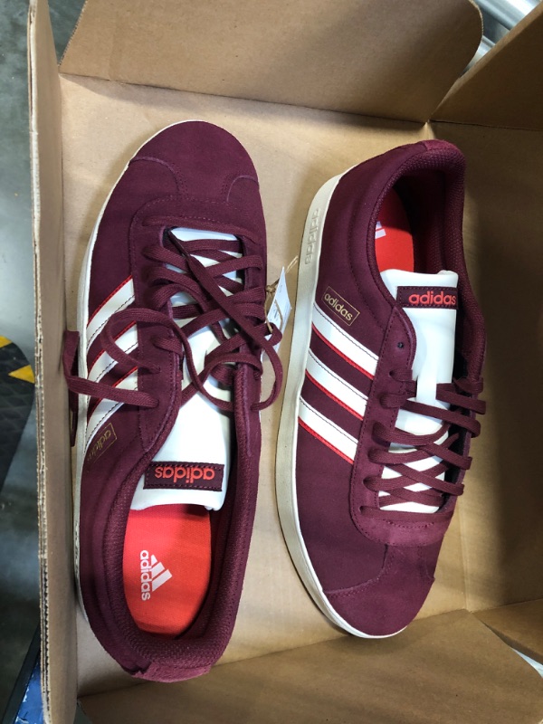 Photo 1 of adidas Men's Vl Court Lifestyle Skateboarding Shoes Skate 13 Shadow Red/Off White/Bright Red