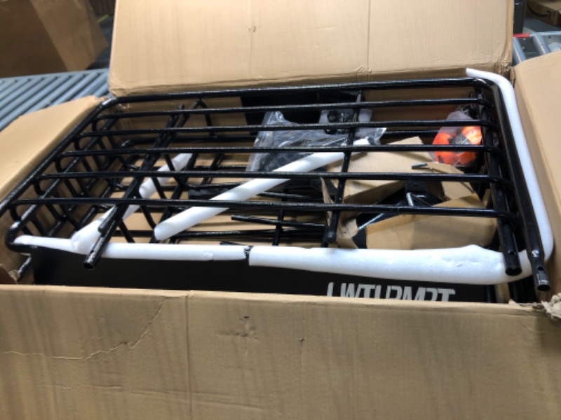 Photo 1 of LWTRMRT Roof Rack Basket with Car Roof Cargo Carrier Use General Size from 64"(L) X39(W) X6(H) to 44(L) X39(W) X6(H),Roof Rasket 200LB Heavy Holder Thickened Material L-top of car
