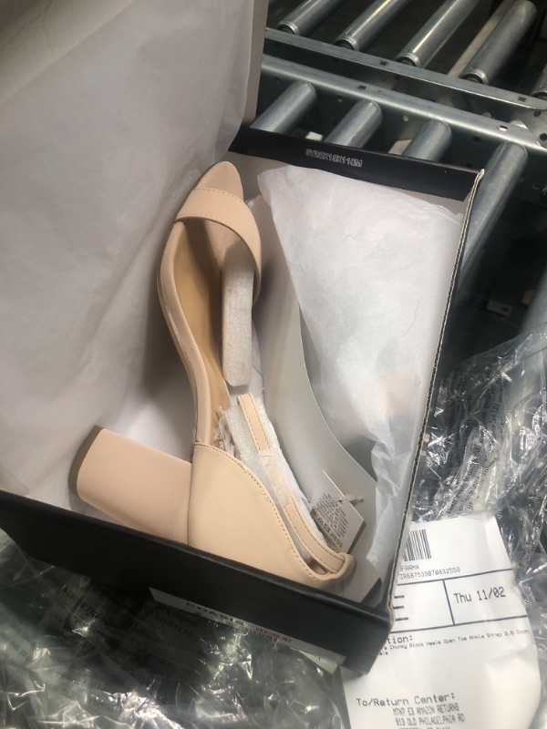 Photo 1 of *size 11 us** COASIS Women's Chunky Block Heels Open Toe Ankle Strap 3.5 Inch Heeled Sandals
