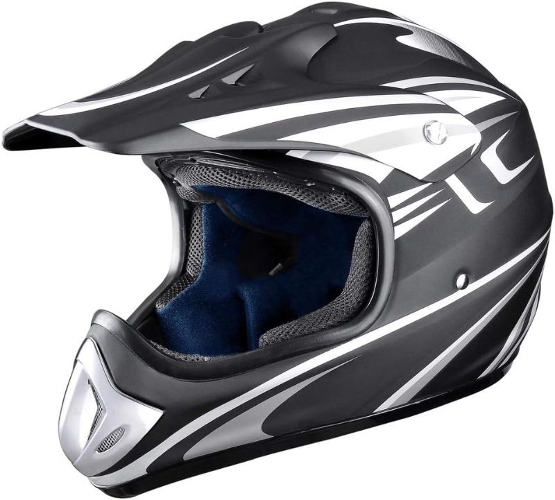 Photo 1 of AHR Adult Offroad Dirt Bike Helmet Motocross ATV Dirtbike Outdoor BMX MX Full Face Motorcycle Helmet DOT Approved, H-VEN20 (Gray, Large) Large Passion Gray