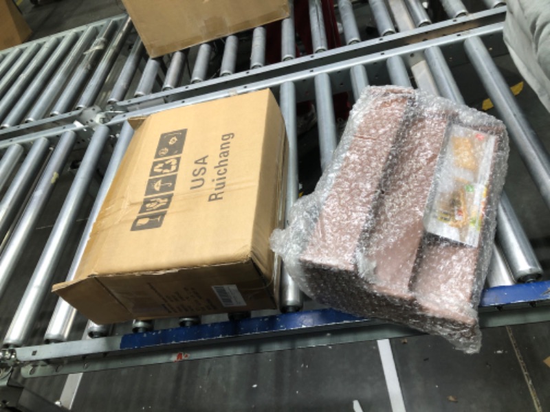 Photo 1 of Ruichang Bamboo Spice Rack 3 Tier Expandable Seasoning Organizer for Cabinet Pantry Countertop Kitchen Step Shelf Brown Walnut