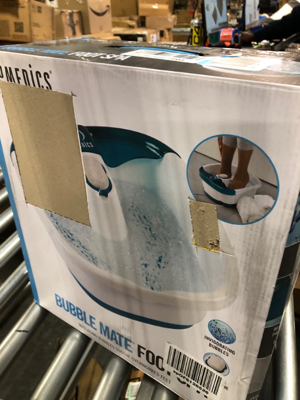 Photo 2 of HoMedics Bubble Mate Foot Spa, Toe Touch Controlled Foot Bath with Invigorating Bubbles and Splash Proof, Raised Massage nodes and Removable Pumice Stone