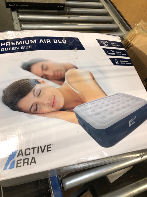 Photo 2 of Active Era Premium Queen Air Mattress with Built in Pump, Raised Pillow, Puncture Resistant Waterproof Soft Top, Elevated Inflatable Bed for Guests, Queen Size Blow Up Mattress, Quick Electric Pump