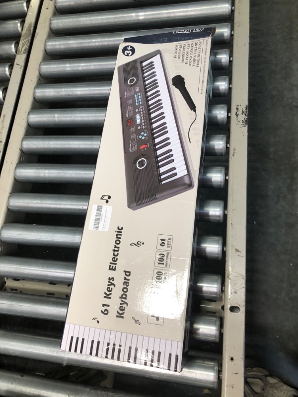 Photo 2 of **USED FOR PARTS** 61 key piano keyboard, Electronic Digital Piano with Built-In Speaker Microphone, Portable Keyboard Gift Teaching for Beginners?electric piano for kids, Birthday Gift for Children