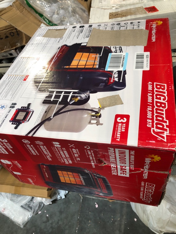 Photo 2 of 18,000 BTU Big Buddy Portable Propane Heater (No Fan),Red