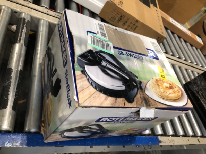 Photo 3 of 10inch Roti Maker by StarBlue with FREE Roti Warmer - The automatic Stainless Steel Non-Stick Electric machine to make Indian style Chapati, Tortilla, Roti AC 110V 50/60Hz 1200W SB-SW2093