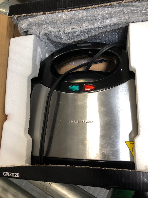 Photo 1 of Ovente Electric Indoor Sandwich Grill and Waffle Maker Set with 3 Removable Non-Stick Plates, 750W Kitchen Essentials Perfect for Breakfast Sandwiches Grilled Cheese Bacon and Steak, Black GPI302B Black 3in1 Sandwich Maker