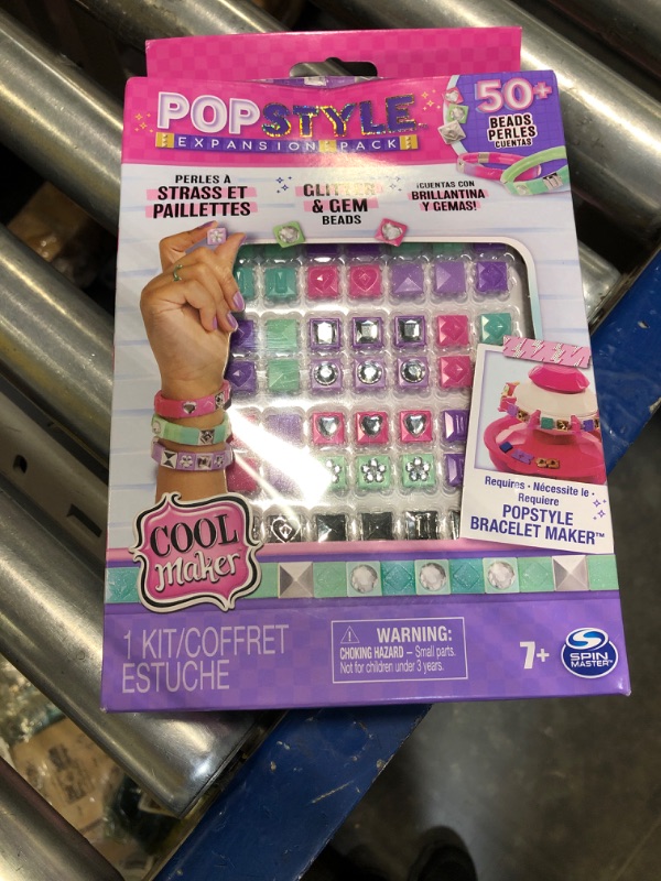 Photo 2 of Cool Maker PopStyle Bracelet Maker Expansion Pack, 50+ Gem Beads, 3 Friendship Bracelets, Bracelet Making Kit, DIY Arts & Crafts Kids Toys for Girls