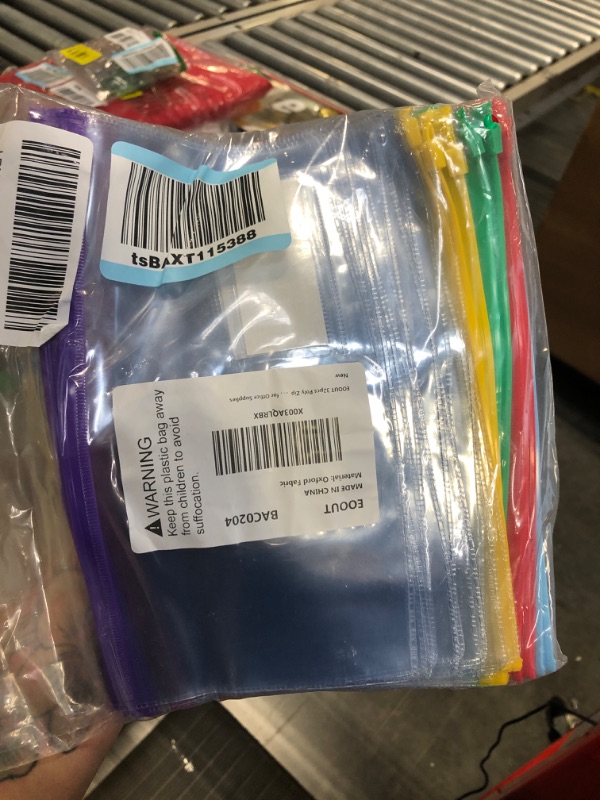Photo 1 of EOOUT 32pcs Poly Zip Envelope, Reusable Envelopes, 9 x 4.7 Inches, A6 Size, 10 Colors, for Office Supplies