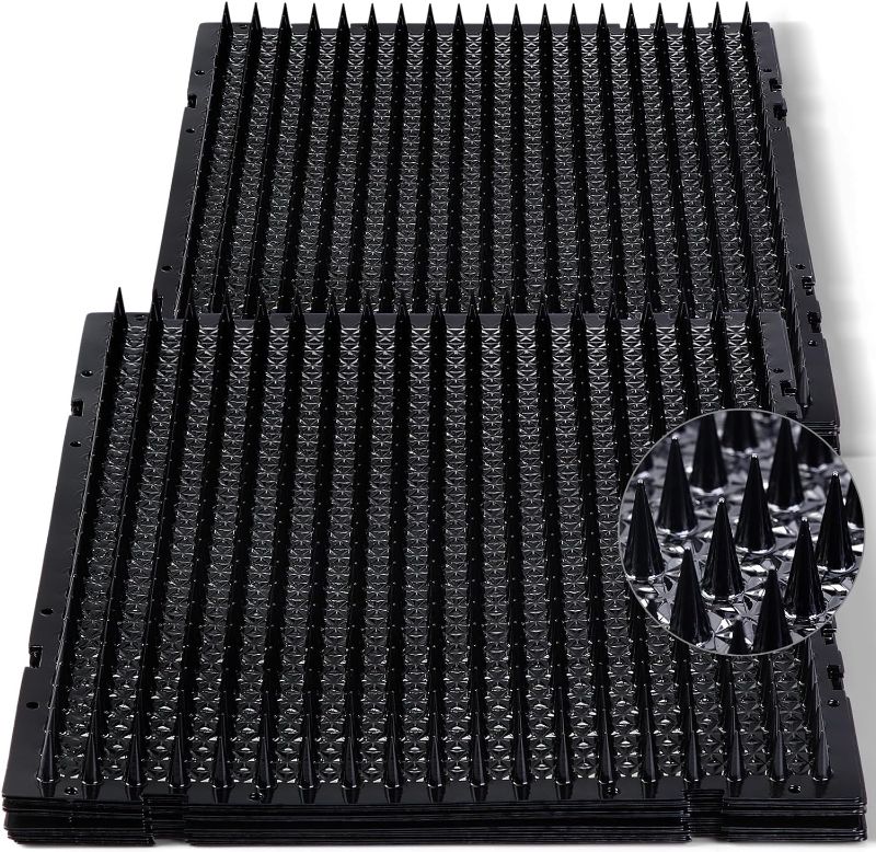 Photo 1 of 12 Pack Cat Repellent Outdoor Mat Cats Dogs Plastic Mats with Spikes Bendable Spiked Deterrent Training PET Mat Cat Repellent Mats for Indoor Outdoor...
