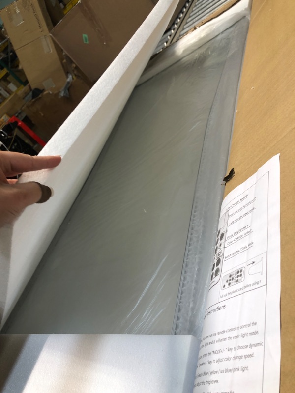 Photo 1 of OUTDOOR DOIT LED Full Length Body Mirror: Hanging Mirror for Door with Memory, 47''x19'' HD Explosion-Proof Wall Mounted Mirror with RGB Lights, Wall Dressing Mirror for Bedroom/Living Room/Bathroom 1780 White 01